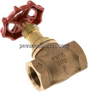 Muffen-Absperrventil, Rotguss/Messing, G 3/4", PN 16