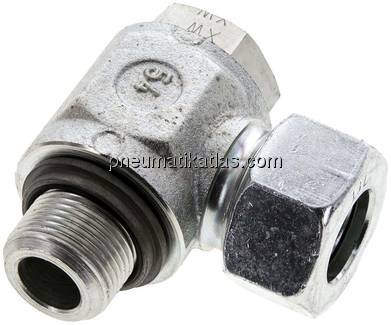 Winkel-Schwenkverschraubung M 22x1,5-18 L (M26x1,5), Stahl verzinkt