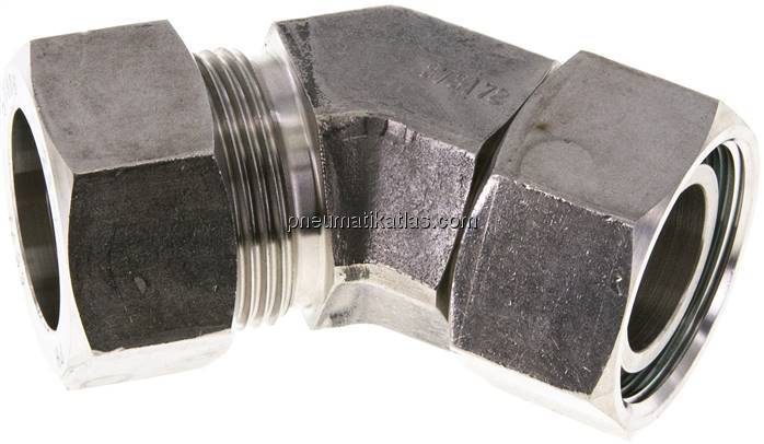 Einstellb. 45°-Schneidringverschraubung 28 L (M36x2), 1.4571