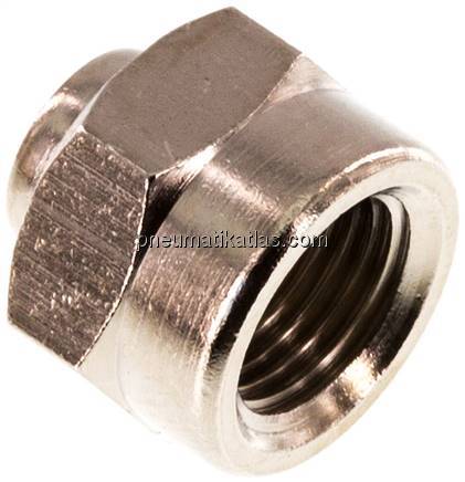 Muffe G 1/8"-M 5, Messing vernickelt