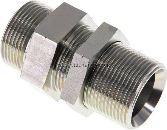 Schottnippel, 60°-Kegel G 1-1/4", Stahl verzinkt