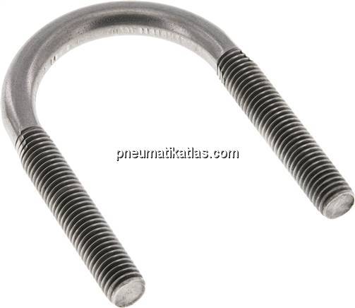 Rundstahlbügel, M 10, 38 - 42,4mm, 1.4301