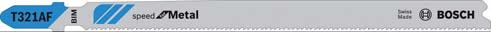 Stichsägeblatt T 321 AF Bosch VE à 5 Stück Speed for Metal