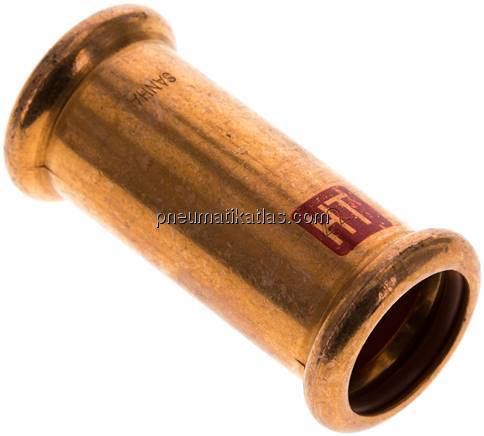 Pressfitting, Schiebemuffe, 22mm, Kupfer / Kupferlegierung