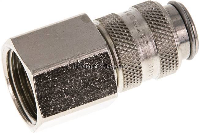 Kupplungsdose (NW5) G 3/8"(IG), Stahl gehärtet & vernickelt