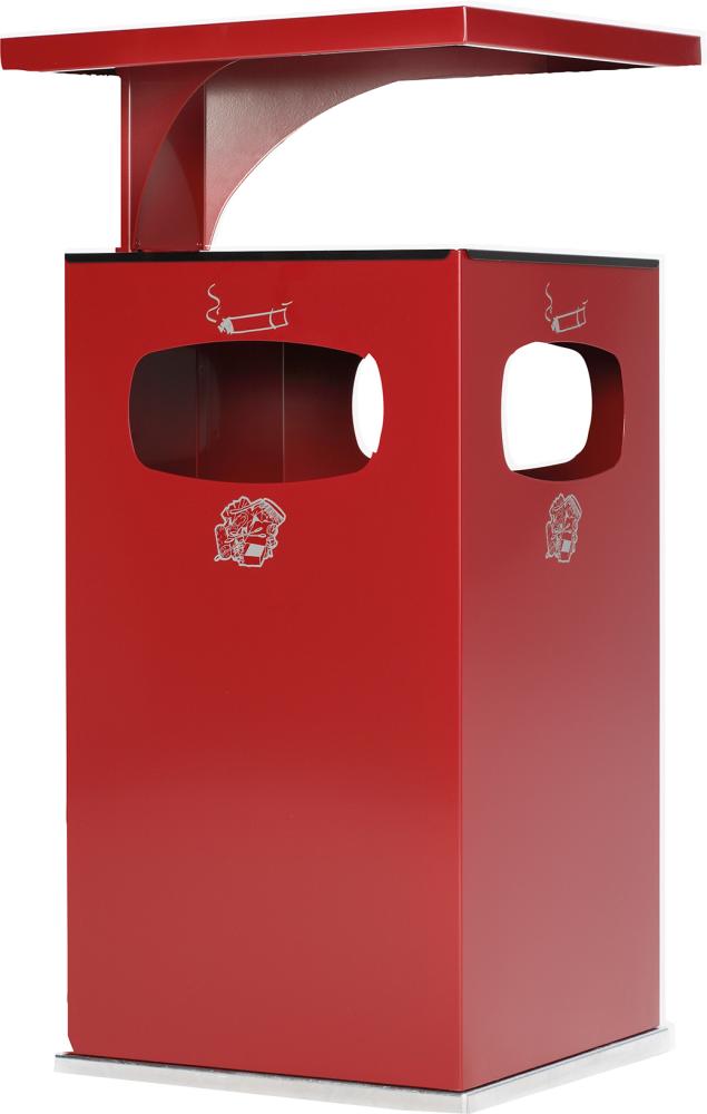 Kombi-Ascher rot 3fach 72l incl. Inneneimer VAR