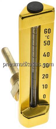 Maschinenthermometer (150mm) waagerecht/0 bis +60°C/63mm