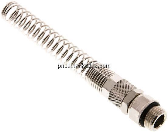 Gerade Drehverschraubung G 3/8"-12x10mm mit Knickschutz