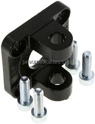 ISO 15552-Gabelschwenkbefestigung 50 mm, Stahl brüniert