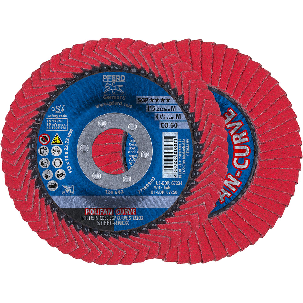 POLIFAN-Fächerscheiben PFR 115-M CO 60 SGP CURVE STEELOX