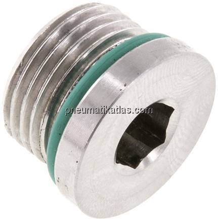 HD-Verschlussstopfen Innenskt. UNF 3/4"-16, V4A