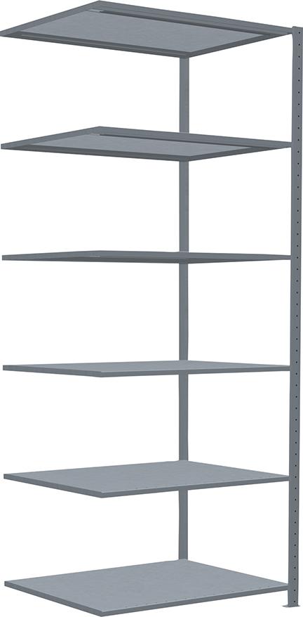 Steckregal B1000xT800xH2500 mm Anbaufeld 6 Böden vzk Fachlast 250kg