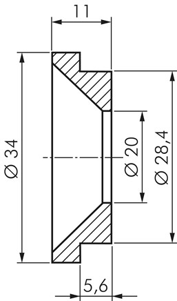 Zeichnung: Elastomer-Ersatzdichtung für starre / d