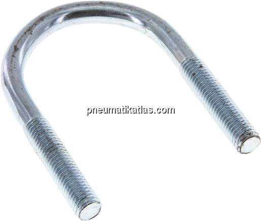 Rundstahlbügel, M 12, 57 - 60,3mm, Stahl verzinkt