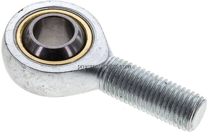 Gelenkkopf, Außengewinde M 16, Stahl verzinkt