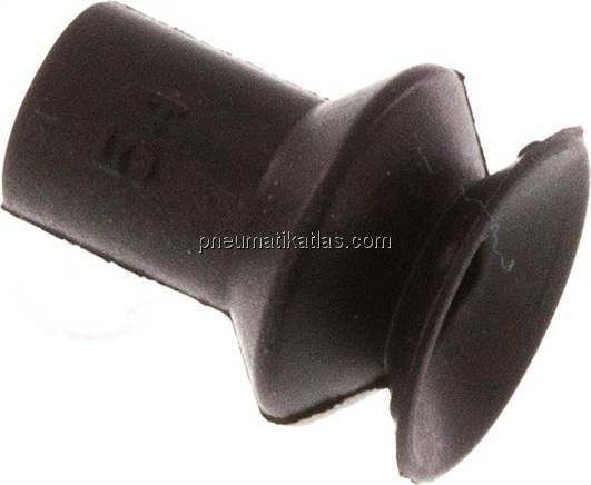 Balgsauger, 1,5-fach, P-Serie, Ø 9x3,5mm, CR (60A), schwarz