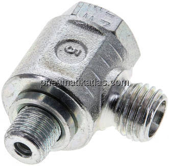 Winkel-Schwenkverschraubung G 1/8"-6 L (M12x1,5), ohne Mutter & Schneidring, Sta