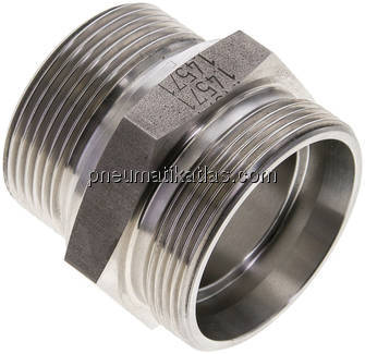 Gerade Schneidringverschr. G 1-1/2"-42 L (M52x2), ohne Mutter & Schneidring, 1.4