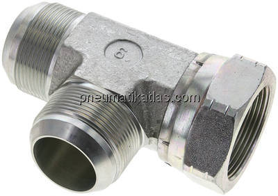 T-Verschraubung,UN 1-7/8"-12 (JIC), Stahl verzinkt