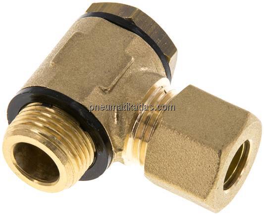 Winkel-Klemmringverschraubung G 3/8"-10 (M16x1,5)mm, Messing