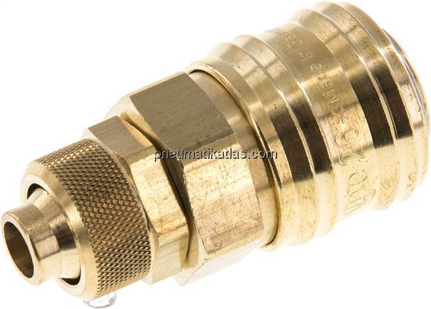 Kupplungsdose (NW7,2) 12x9mm Schlauch, Messing