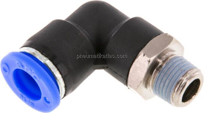 Winkel-Steckanschluss NPT 1/8"-5/16" (7,94 mm), IQS-Inch