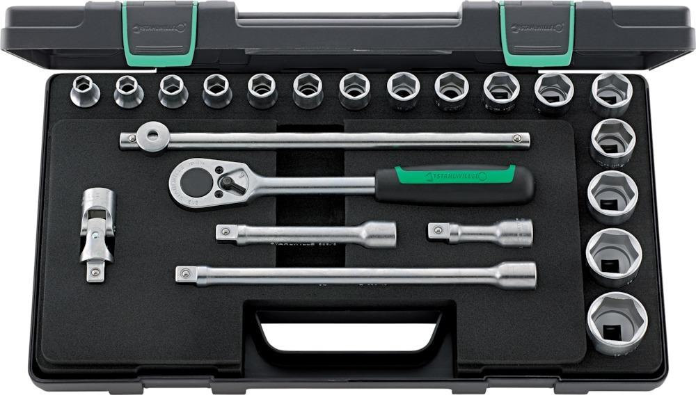Steckschlüssel-Garnitur 1/2" 52/16/6 KN 22-teilig Stahlwille