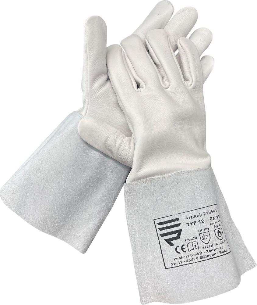 Schweißerhandsch. Nappa Typ 12, 35 cm, Gr. 10