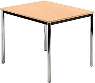 Bespr.-tisch 80 x 80 Buche/Chrom