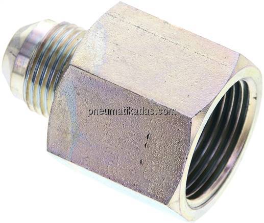 Reduziernippel UNF 3/4"-16(JIC-AG)-G 3/4"(IG), Stahl verzinkt