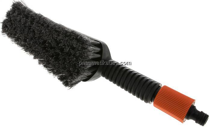 Gardena - Kompaktwaschbürste, elastischer Bürstenkörper mit Regulier- und Absper