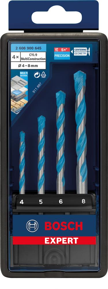 Schlagbohrersatz CYL-9 4tlg. 4/5/6/8 mm EXPERT Bosch