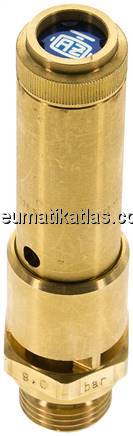 TÜV-Sicherheitsventil G 1/2" (DN10), 36,30 bar, Messing