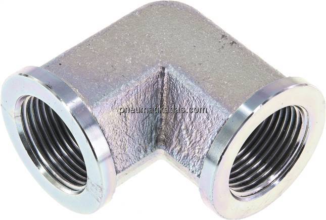 Hochdruck-90°-Winkel G 1" (IG), Stahl verzinkt