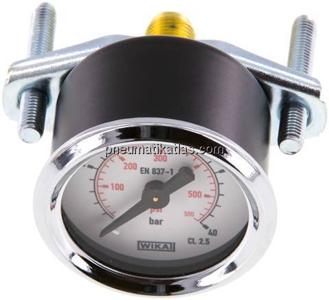 Einbaumanometer, 3-kant-Frontring, 40mm, 0 - 40 bar