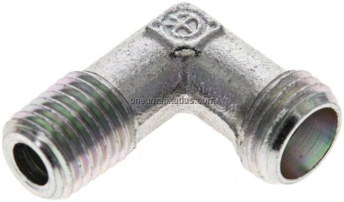 Winkel-Schneidringverschraub. M 12x1,5 (konisch)-8 L (M14x1,5), ohne Mutter & Sc