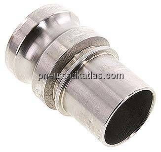 DIN/EN-Kamlock-Stecker (E/EC) 50 (2")mm Schlauch, Edelstahl (1.4408)