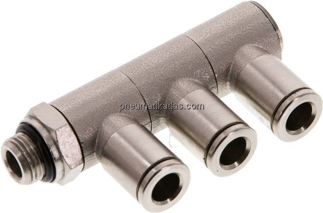 Steck-Mehrfachverteiler, 3-fach G 1/8"-6mm, IQS-MSV (Standard)