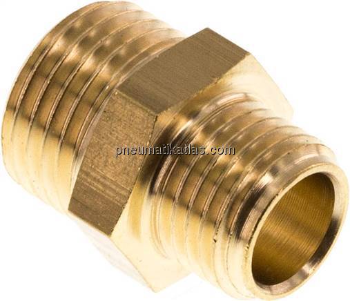 Doppelnippel G 1/4"-M 16x1,5, Messing