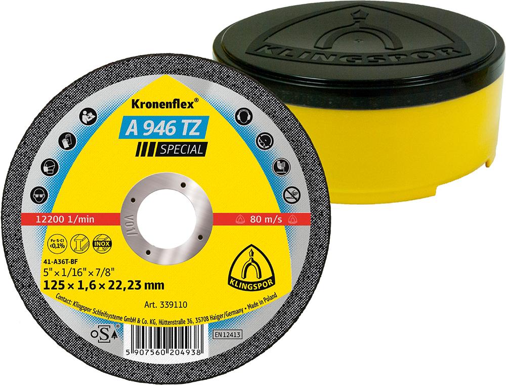 Trennscheibe A946TZ 125x1,6mm gerade 25 St. in Kunststoff-Box KLINGSPOR