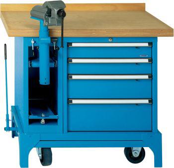 Mob.Werkbank FMW100/4 m.Kabelaufroller RAL5012 LOKOMA