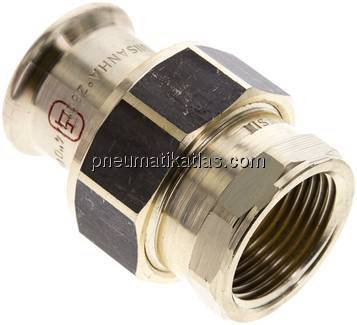 Pressfitting, Verschraubung flachd., 28mm / Rp 1"(IG)