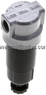 Mini-Filter G 1/4", Metallbehälter ohne Sichtrohr