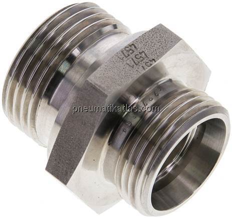 Gerade Schneidringverschr. G 1"-22 L (M30x2), ohne Mutter & Schneidring, 1.4571