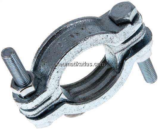 Schlauchklemme Temperguss verzinkt, 48 - 60mm