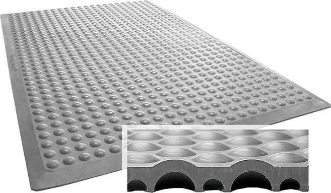 Arbeitsplatzmatte YOGA FLEX Basic grau B90xT60 cm YOGA-FLEX