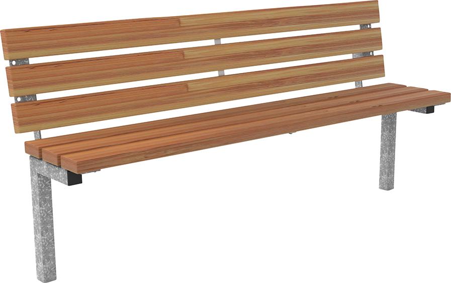 Bank SEVILLA ortsfest Bambus Savanna mit Rückenlehne