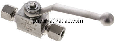 Hochdruck-Kugelhahn, Edelstahl, 10 S (M18x1,5), -0,999 bis 500bar