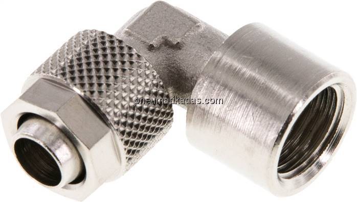 Winkel-Aufschraubverschraubung G 1/4"-10x8mm, Messing vernickelt