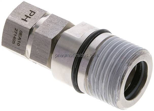 Edelstahl-Schraubkupplung, Muffe Baugr.2, G 3/8"(IG)